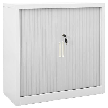 Armario De Puerta Corrediza Con Macetero Gris Acero 90x40x113cm_3