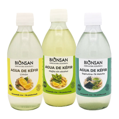 Pack 3 Aguas Kéfir Sabores Eco Bionsan 33cl_0
