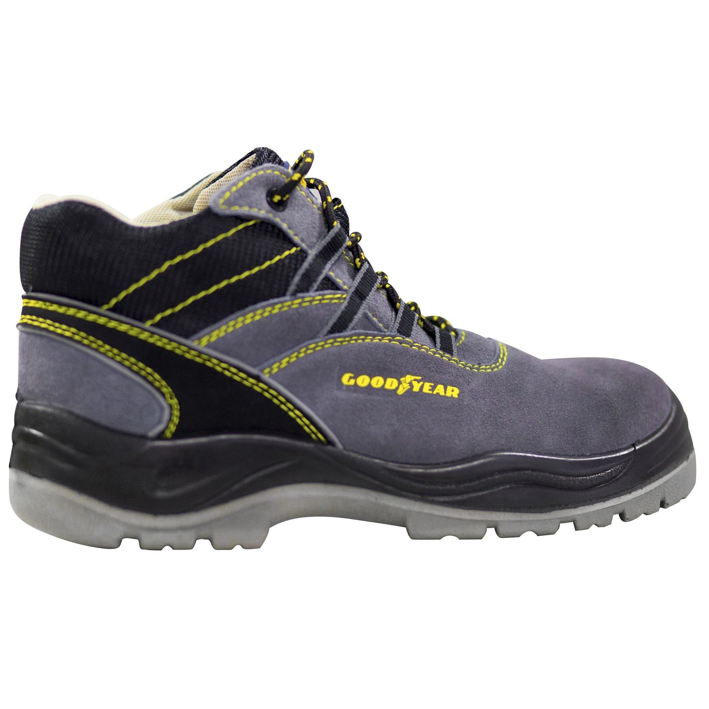 Goodyear Botas De Seguridad En Piel Serraje Color Gris, Alta Resistencia Y Forro Antibacteriano Talla 37_2