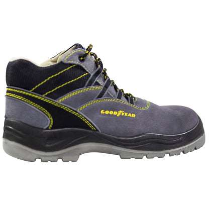 Goodyear Botas De Seguridad En Piel Serraje Color Gris, Alta Resistencia Y Forro Antibacteriano Talla 38_2