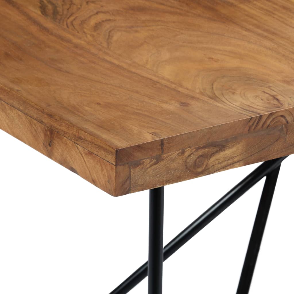 Mesa De Comedor De Madera Maciza De Acacia 180x90x76 Cm_2