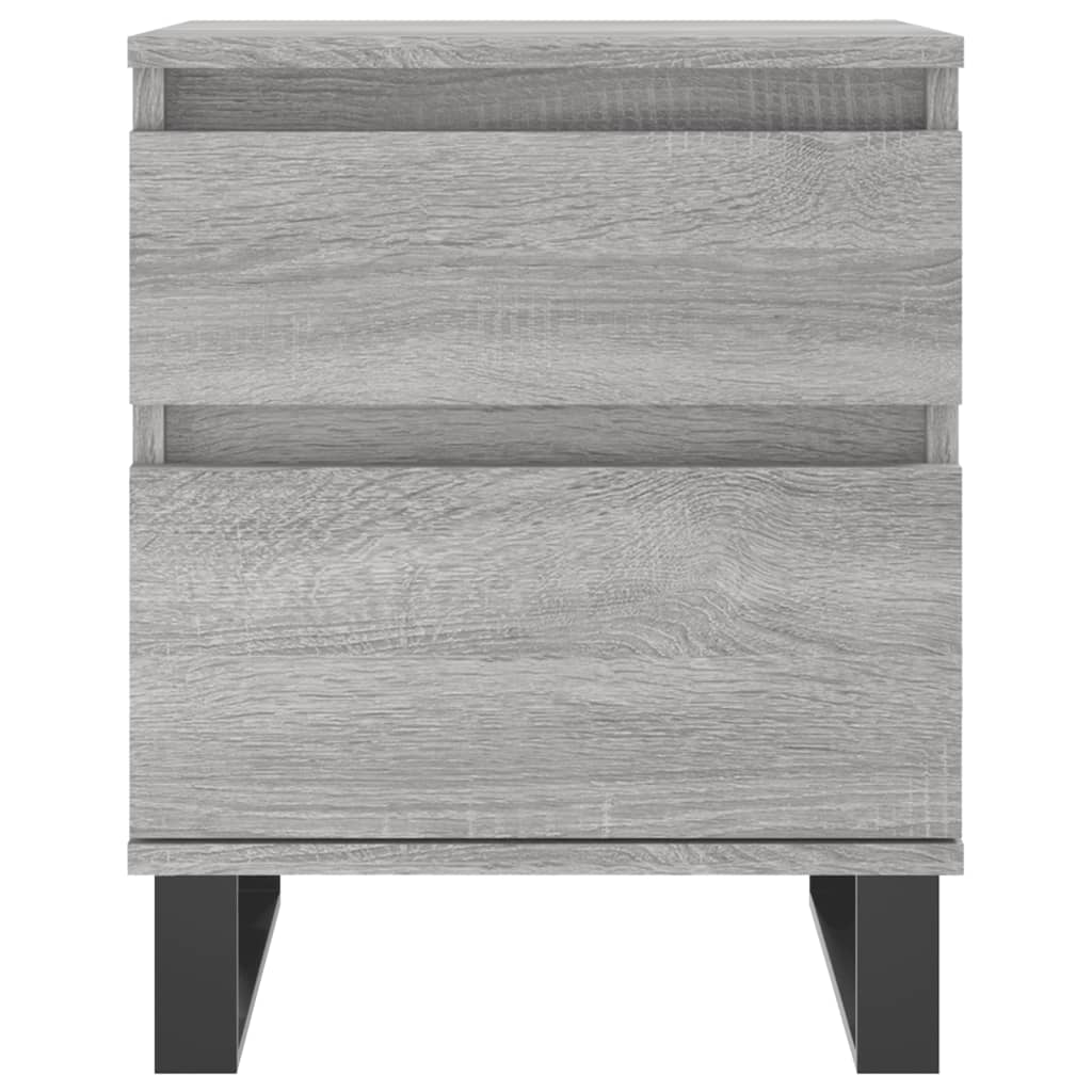 Mesita De Noche 2 Uds Madera Ingeniería Gris Sonoma 40x35x50 Cm_4
