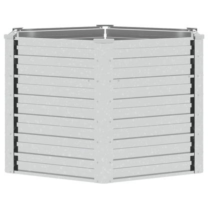 Arriate De Acero Galvanizado Plateado 129x77 Cm_4