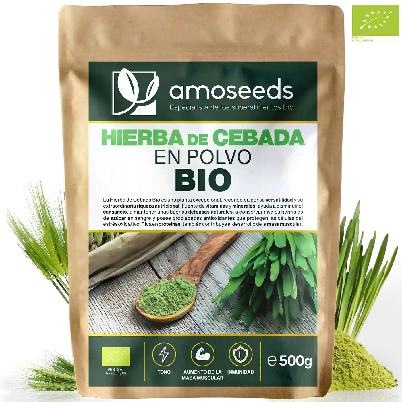 Hierba De Cebada En Polvo Bio 500g_0