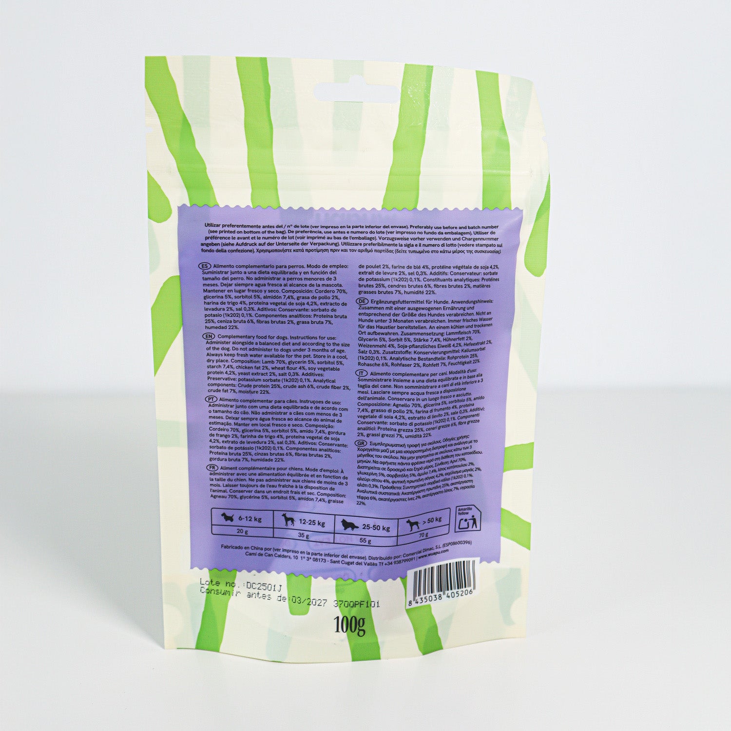 Snack Para Perro En Barritas Semihúmedas De Salmón 12 Paq X (100gr) Wuapu_3