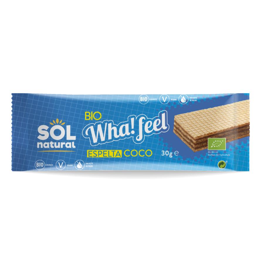 Wha Feel snack de espelta y coco bio Sol Natural 30 g