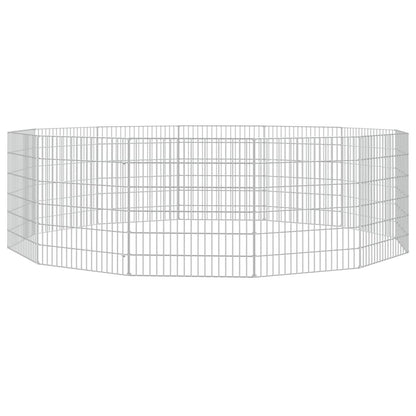 Vidaxl Recinto Animales Corral 12 Paneles Hierro Galvanizado 54x60 Cm_0