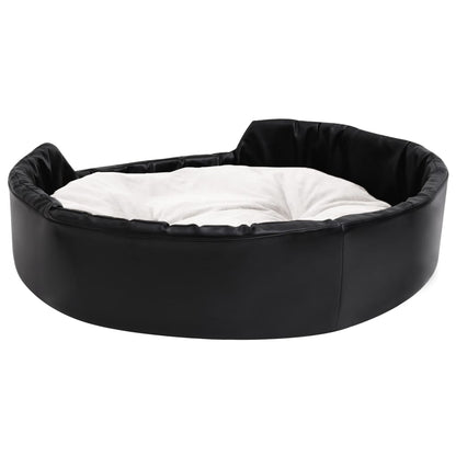 Vidaxl Cama Para Perros Felpa Y Cuero Sintético Beige 90x79x20 Cm_4