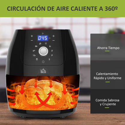 Homcom Freidora De Aire 5.5l 1500w Con Pantalla Led Y 8 Programas Homcom_3