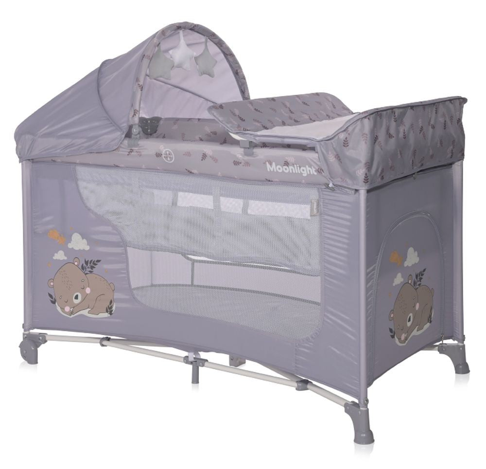 Cuna De Viaje Moonlight Plus (2 Niveles) Grey Dream_0