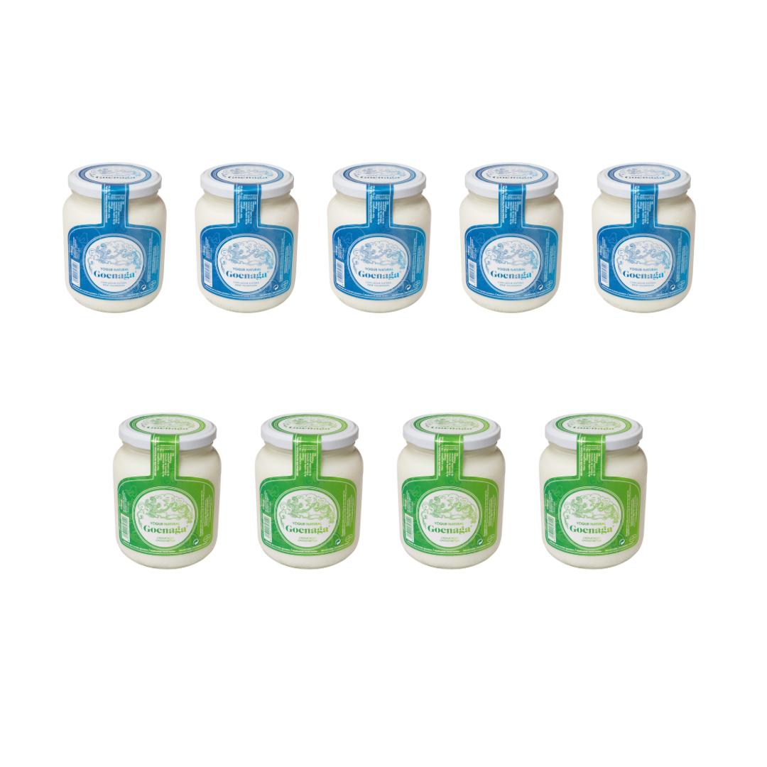 Pack 9x  Combinado Natural/desnatado goenaga Yogur 720g_0