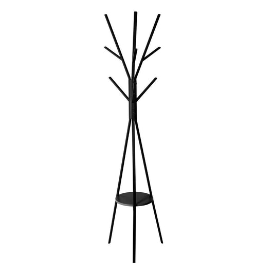 Perchero Madera Y Metal Mdf Negro H.180cm