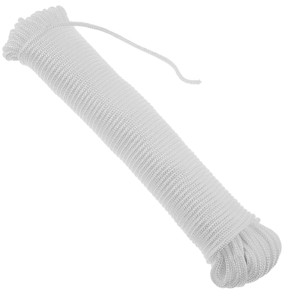 Cuerda Trenzada De Nailon 20 M X 3 Mm Blanca_4