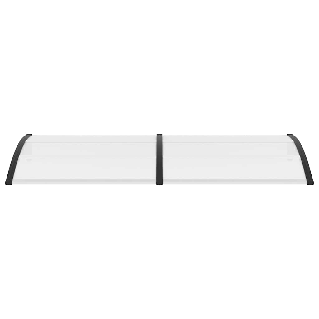 Marquesina Para Puerta Pc Negro Y Transparente 240x75 Cm_3