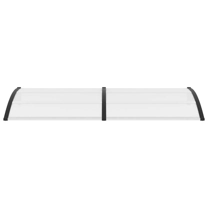 Marquesina Para Puerta Pc Negro Y Transparente 240x75 Cm_3
