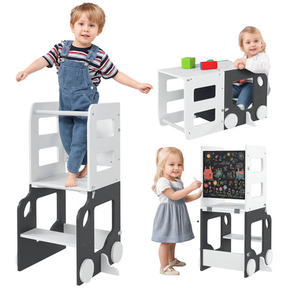 Aiyaplay Torre De Aprendizaje En Forma De Coche Convertible En Mesa Y Silla_0
