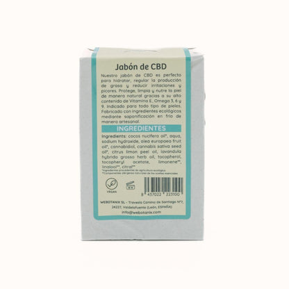 WeBotanix Jabón sólido CBD Bio 100 g CBD y Aloe Vera
