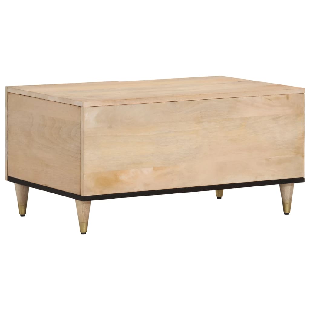 Mesa De Centro De Madera Maciza De Mango 80x50x40 Cm_3