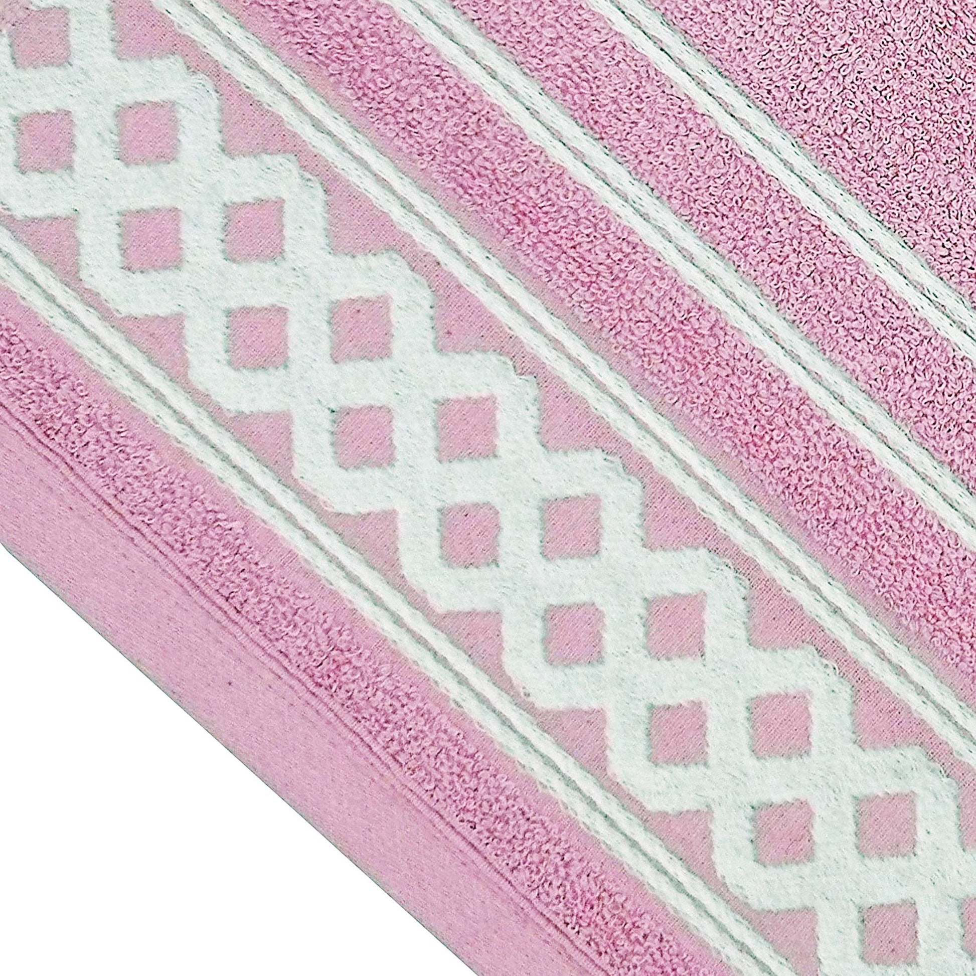 Juego De 3 Toallas De Baño De Algodón De Rizo 450 Gr/m2, De 50x30; 100x50; 150x100 Cm., Color Rosa Claro_4