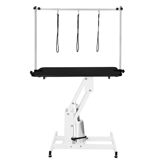 Mesa De Aseo Hidráulica Blanca - Superficie Negra_0