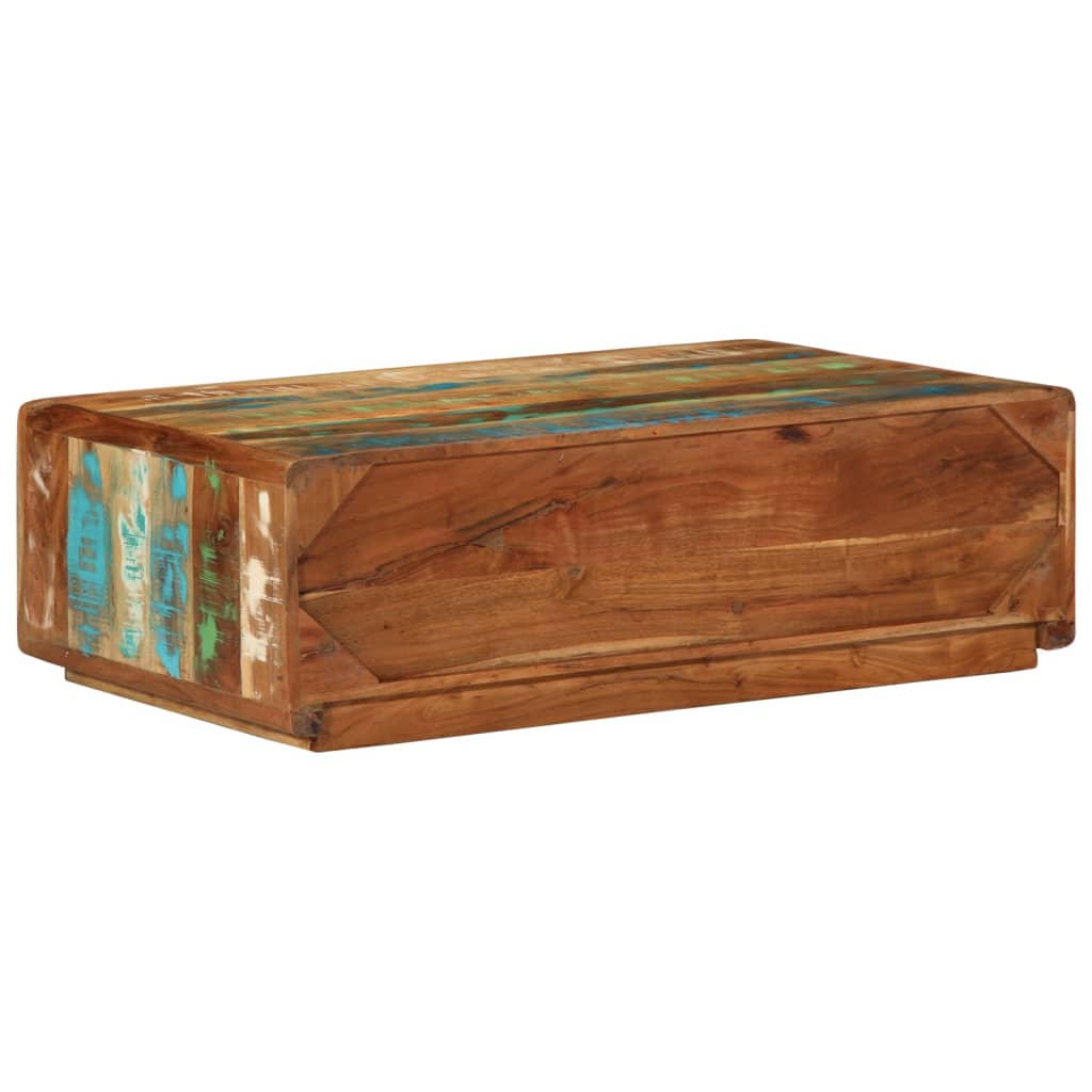 Mesa De Centro De Madera Maciza Reciclada 89x55x29 Cm_2