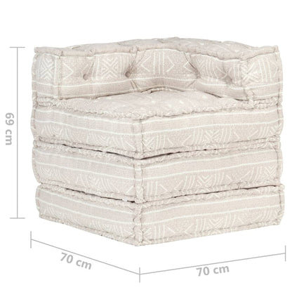 Vidaxl Puf Modular De Tela Beige_2