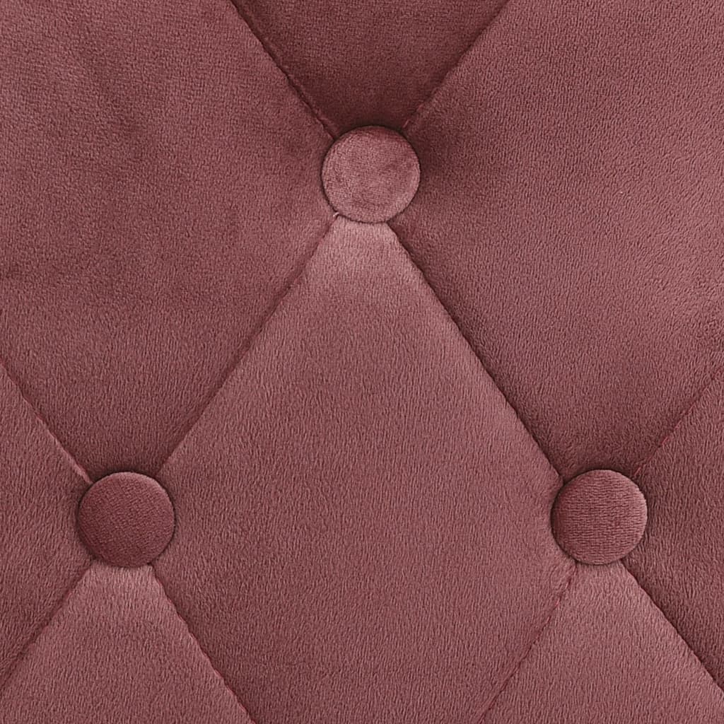 Taburetes De Cocina 2 Unidades Terciopelo Rosa_4