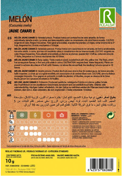 Semillas Melón Amarillo Canario 10g