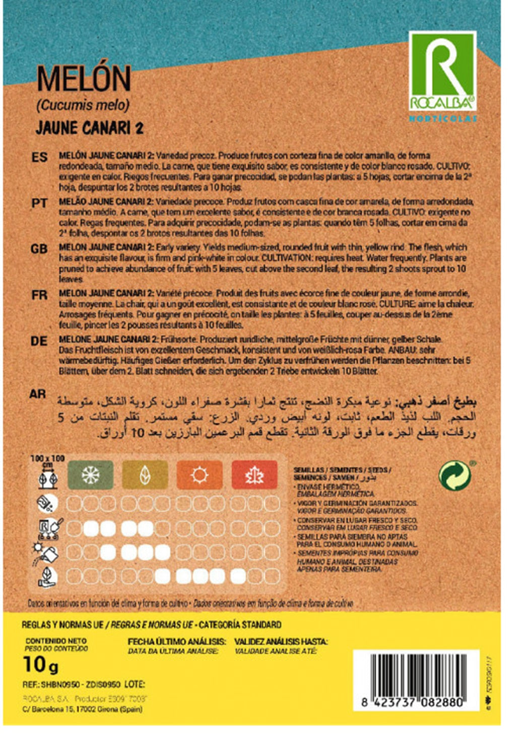 Semillas Melón Amarillo Canario 10g_1