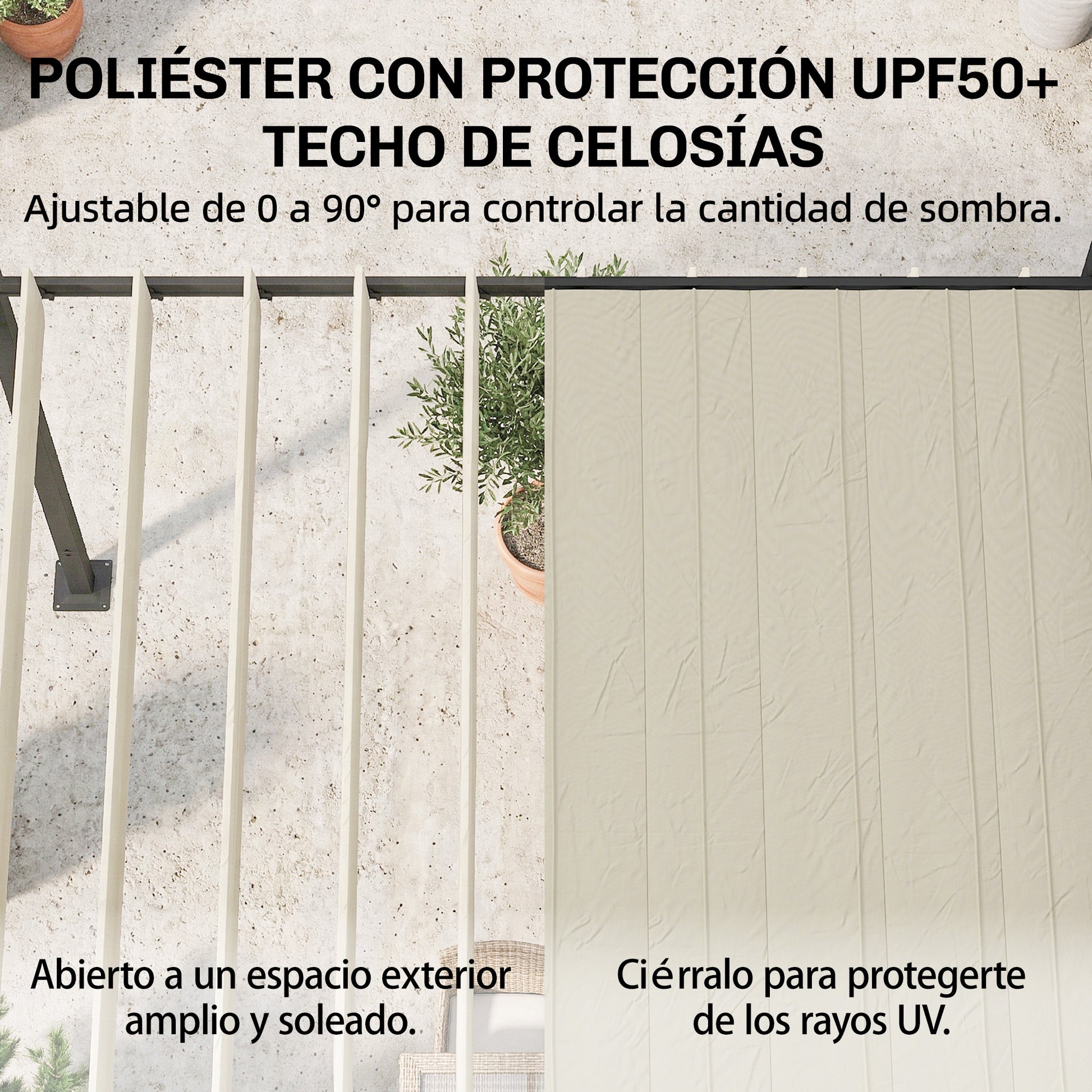 Outsunny Pérgola De Jardín 3x3_3