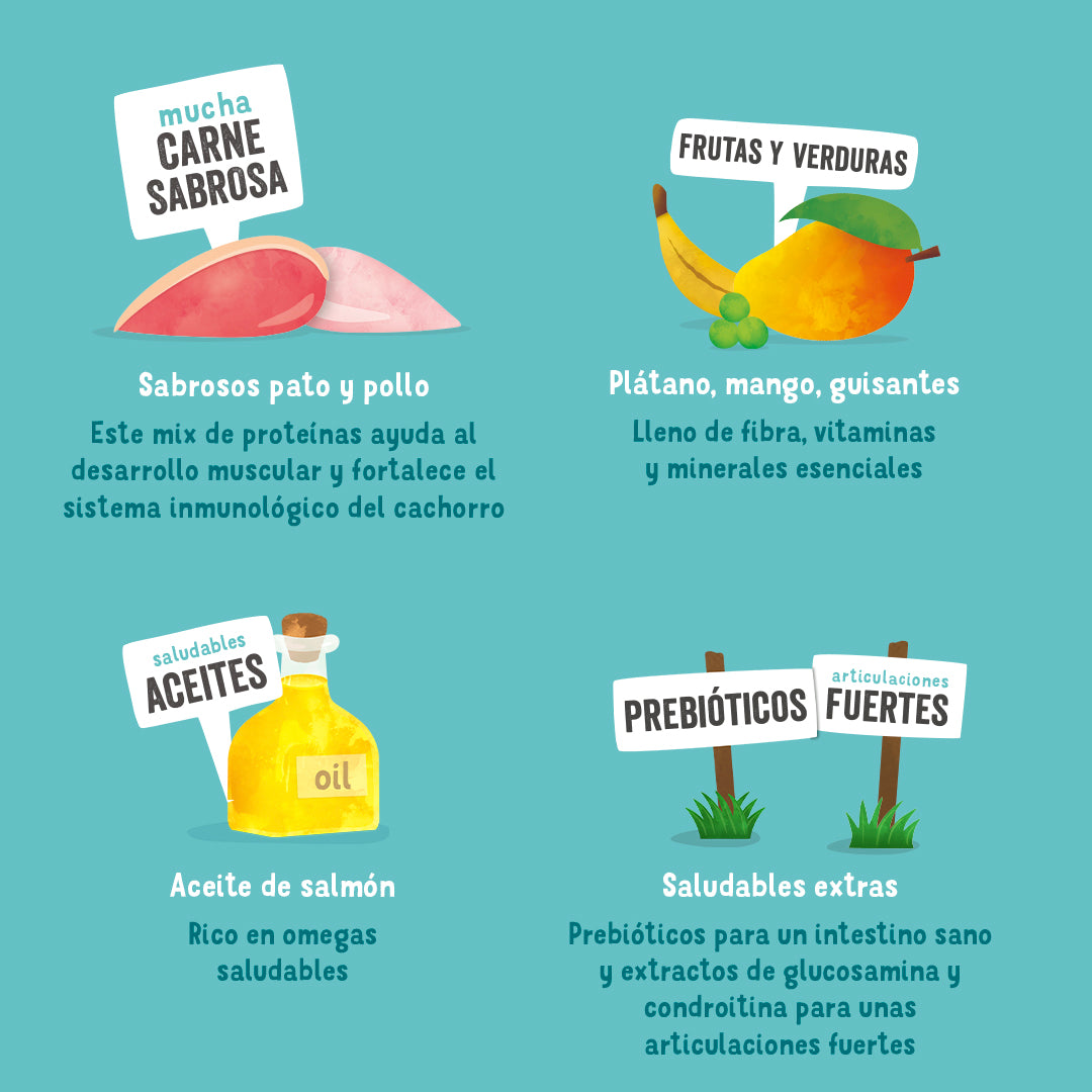 Lata de comida para cachorros de pato y pollo Sin Cereales | Edgard & Cooper 400 g