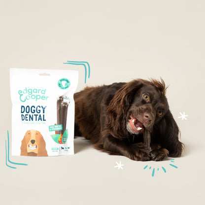 Dental de fresa y menta para perro adulto Edgard &amp; Cooper 175 g