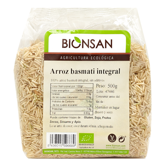 Arroz Basmati Integral Eco Bionsan 500gr_0