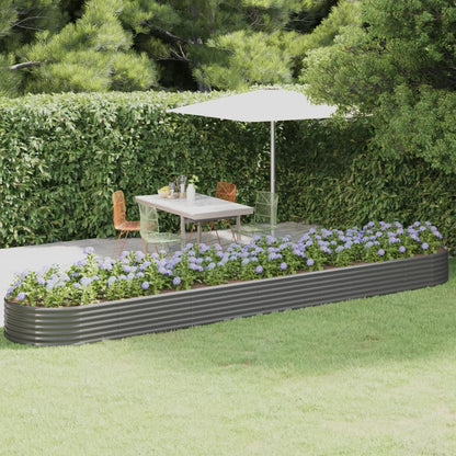 Jardinera Arriate Acero Galvanizado Gris 507x100x36 Cm_1