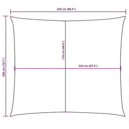 Vidaxl Toldo De Vela Rectangular Tela Oxford Gris Taupe 2x2,5 M_2