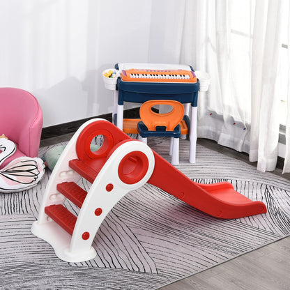 Homcom Tobogán Infantil Para +3 Años Plegable Con Escalera Y Rampa 120x50x56 Cm_1