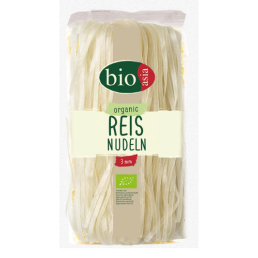 Fideos de arroz orgánicos, 3 mm Bioasia 200g