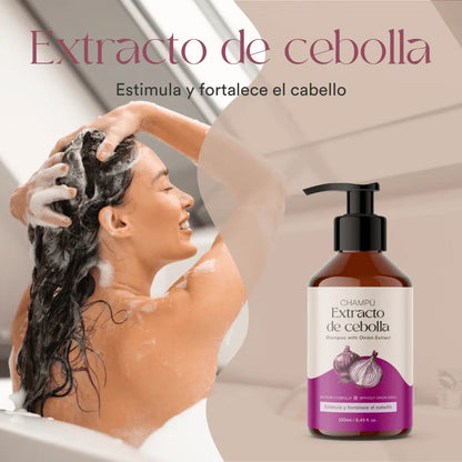 QKnatur - Champú Anticaída Con Extracto De Cebolla Roja 250 Ml. Para Fortalecer El Cabello Y Estimular Su Crecimiento_3