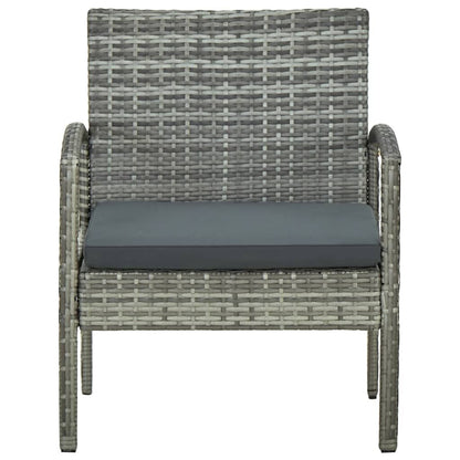Vidaxl Silla De Jardín Con Cojín Ratán Sintético Gris_1