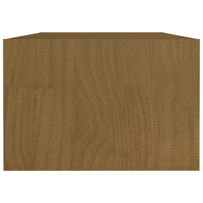 Mesa De Centro De Madera Maciza Pino Marrón Miel 110x50x34 Cm_4