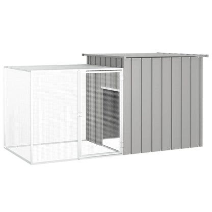Vidaxl Jaula De Conejos Acero Galvanizado Gris 200x91x100 Cm_0