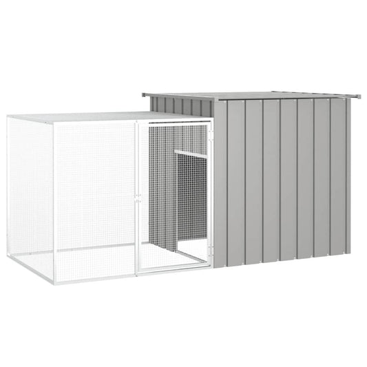 Vidaxl Jaula De Conejos Acero Galvanizado Gris 200x91x100 Cm_0