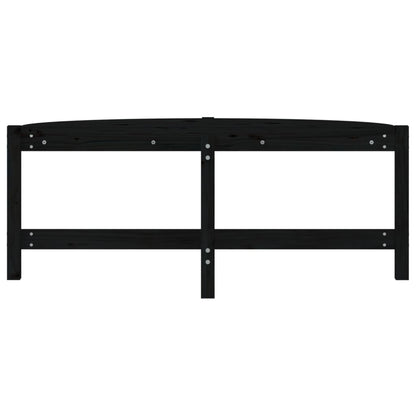 Mesa De Centro De Madera Maciza De Pino Negro 118x63x45 Cm_3