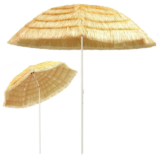 Sombrilla De Playa Estilo Hawaii Natural 300 Cm_0