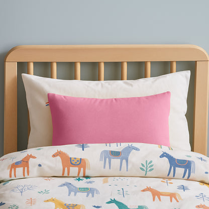 Cojín Rectangular De Algodón Orgánico Rosa