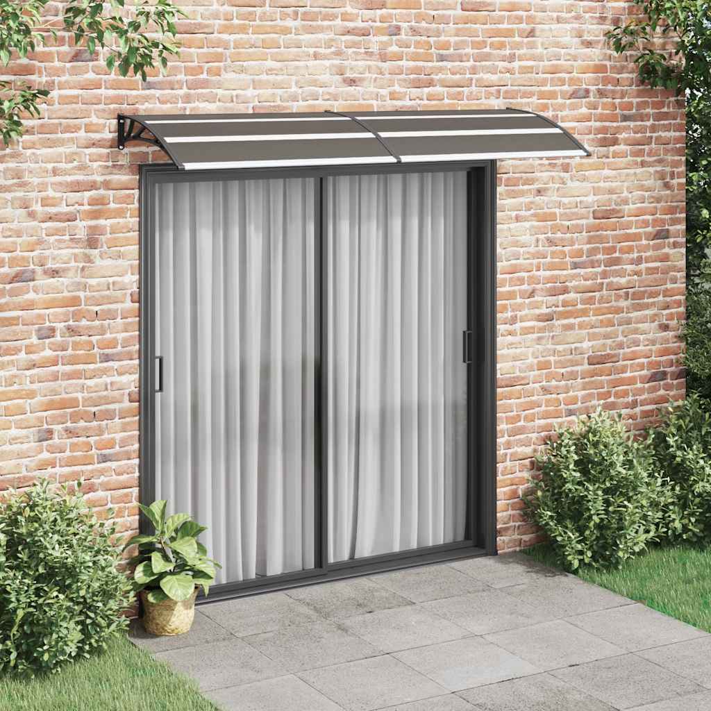 Marquesina De Puerta Pc Negro 240x75 Cm_1