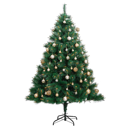 Vidaxl Árbol De Navidad Artificial Con Bisagras 150 Led Y Bolas 150 Cm_3