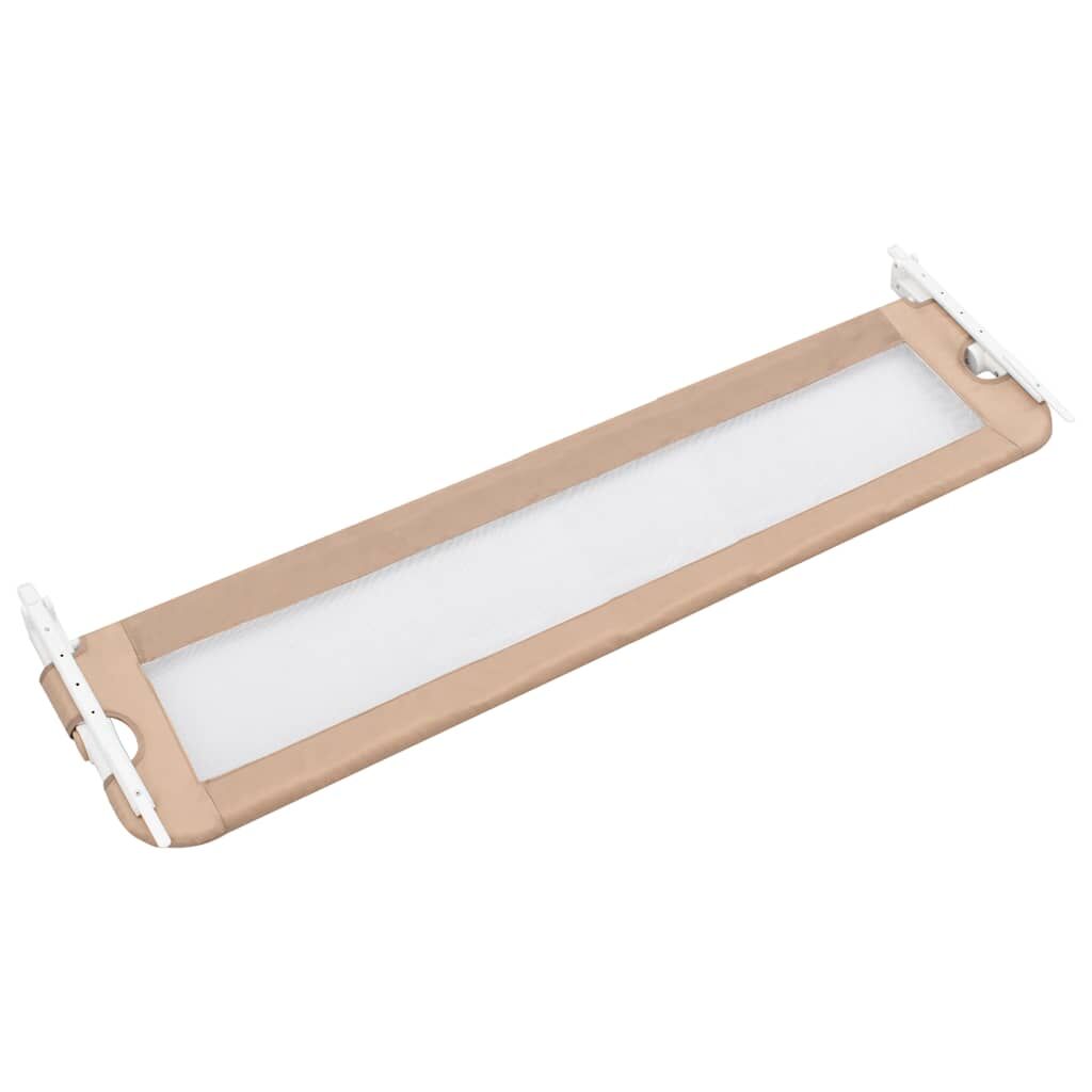Vidaxl Barandilla De Seguridad Cama De Niño Poliéster Taupe 150x42 Cm_3