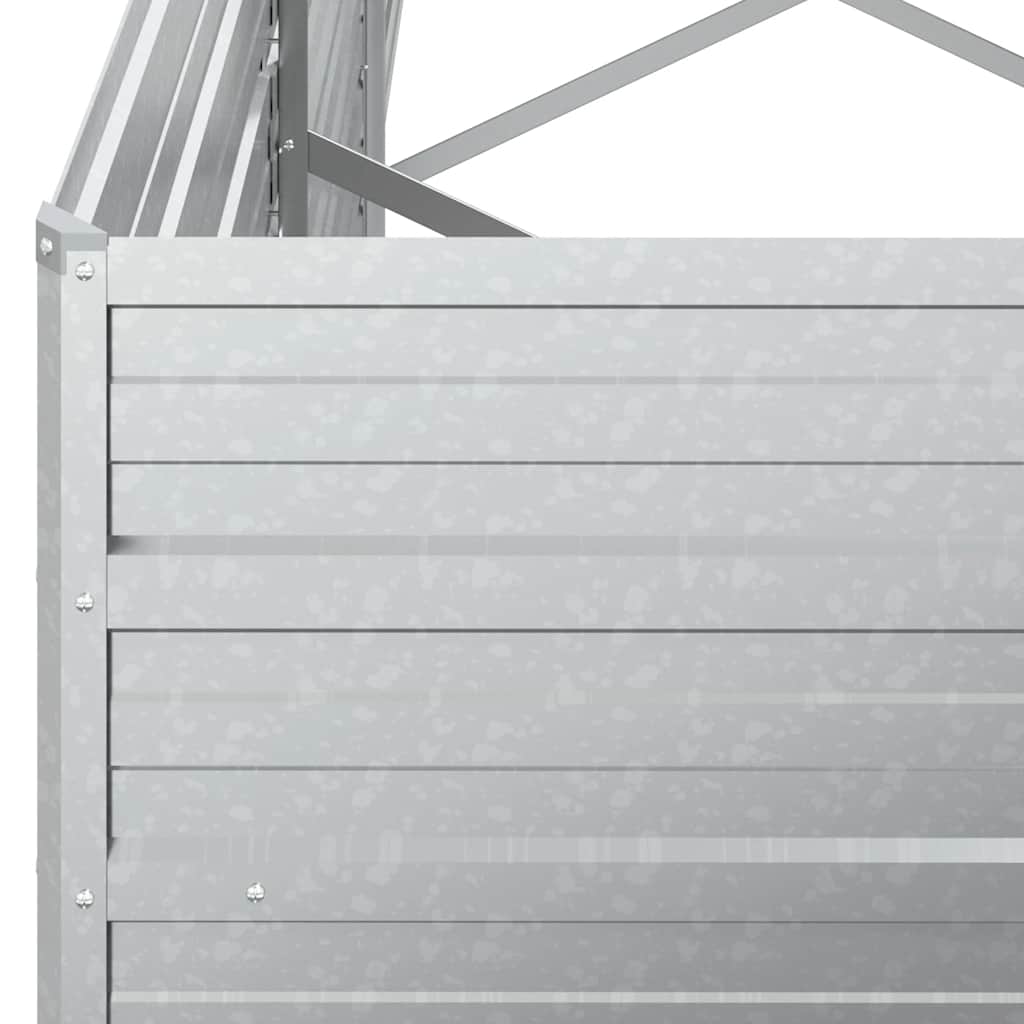 Arriate De Acero Galvanizado Plateado 240x40x77 Cm_5