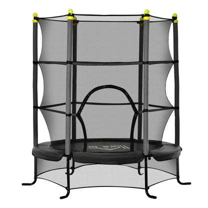 Homcom Trampolín Infantil Con Superficie De Salto Ø110 Cm Red De Seguridad Negro_0